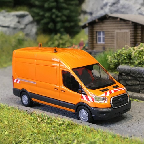 Ford Transit, custom, orange - BUSCH 54515 - HO 1/87 | Zustand: Neuf