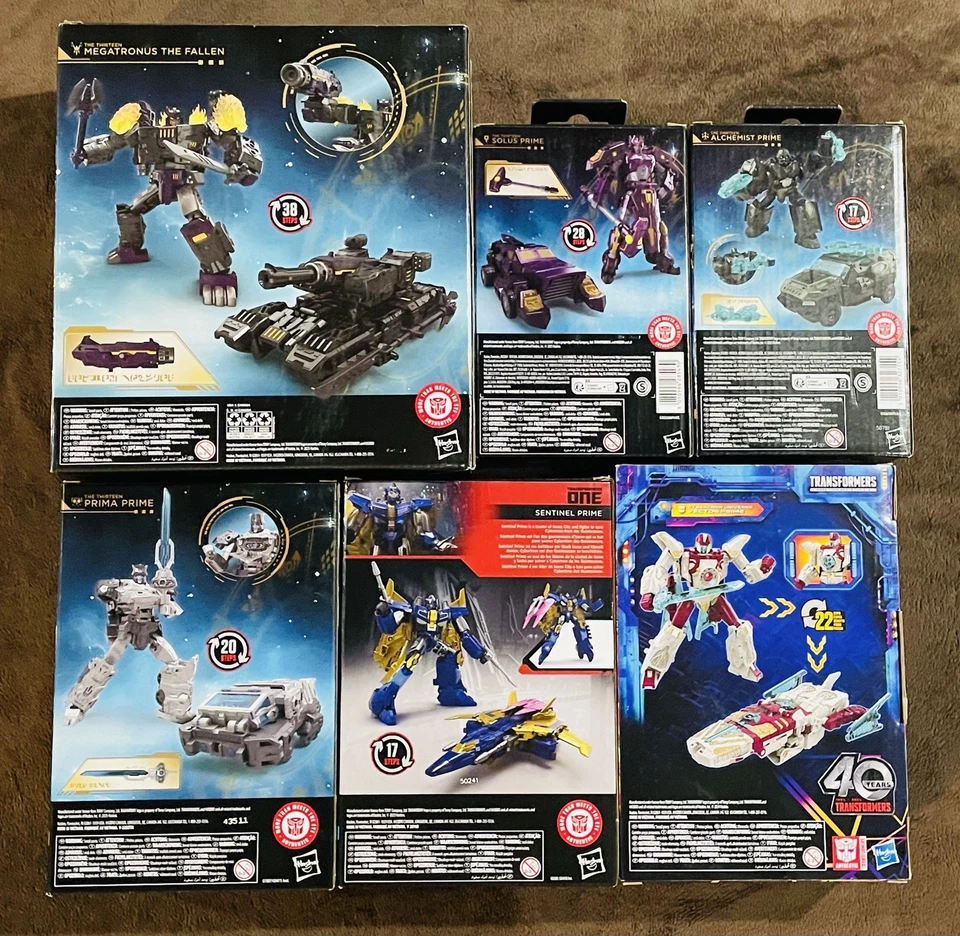 Transformers Legacy, AoP, TF One Deluxe, Voyager, and Leader Action Figure Lot - Image 2 of 4