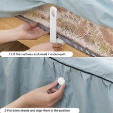 4pcs Bed Sheet Fasteners Mattress Bed Sheet Fixed Clips Holder Straps