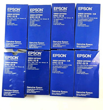 Lot of 8 Genuine Epson Black Ribbon Cartridge ERC-32 B for TM-H600/H6000 RP-U420