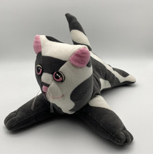 Vintage Tonka 1985 Pound Purrries Gray White 12" Long Cat Stuffed Animal Plush