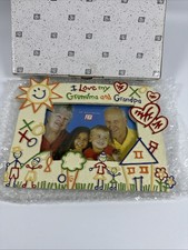 Vintage NOS 'I Love Grandma and Grandpa' Photo Picture Frame 4x6 FIGI