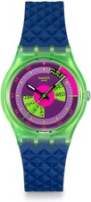 Swatch GENT BIOSOURCED SWATCH NEON SKYCHART Wristwatch SO28G704, Unisex, Blue