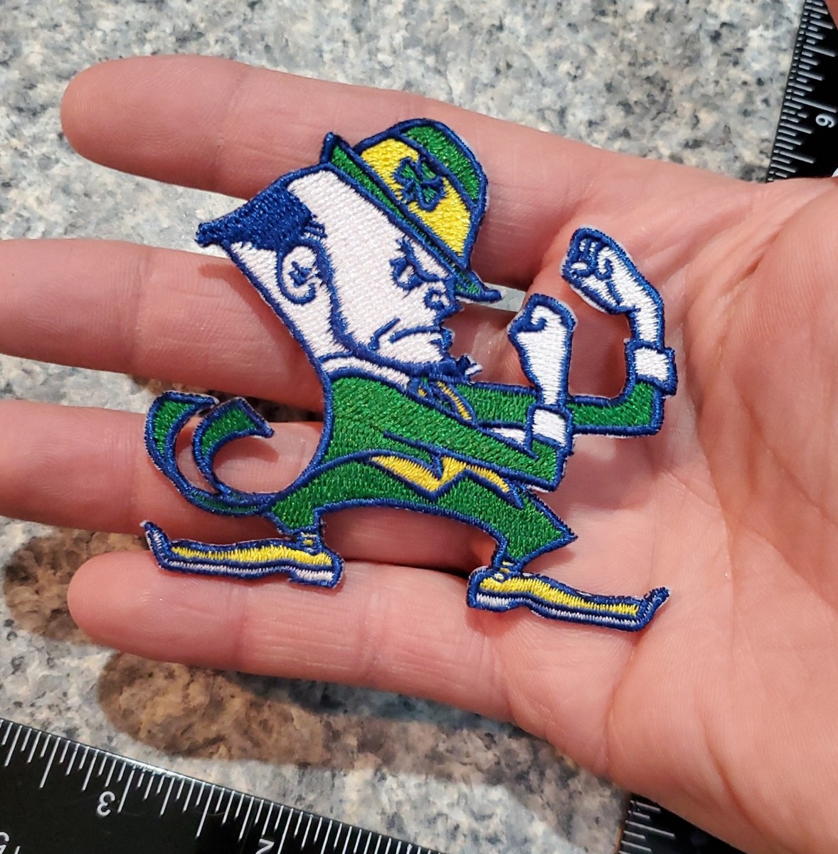 Notre Dame Fighting Irish Vintage Leprechaun Patch. Embroidered