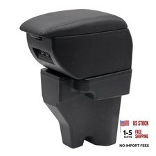 Armrest Box for Hyundai Venue 2021-2026 Center Console, Black Black Stitches