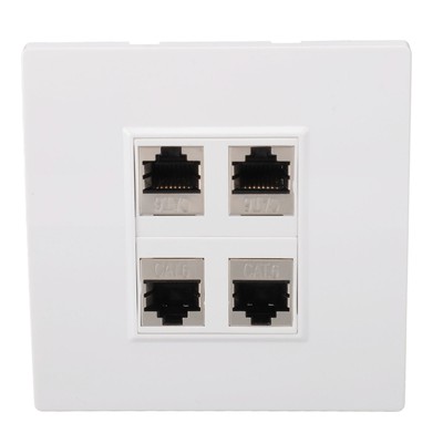 Cat 6 Ethernet Wall Plate 4 Port Female To Female Avoid Clutter Internet Wall CB