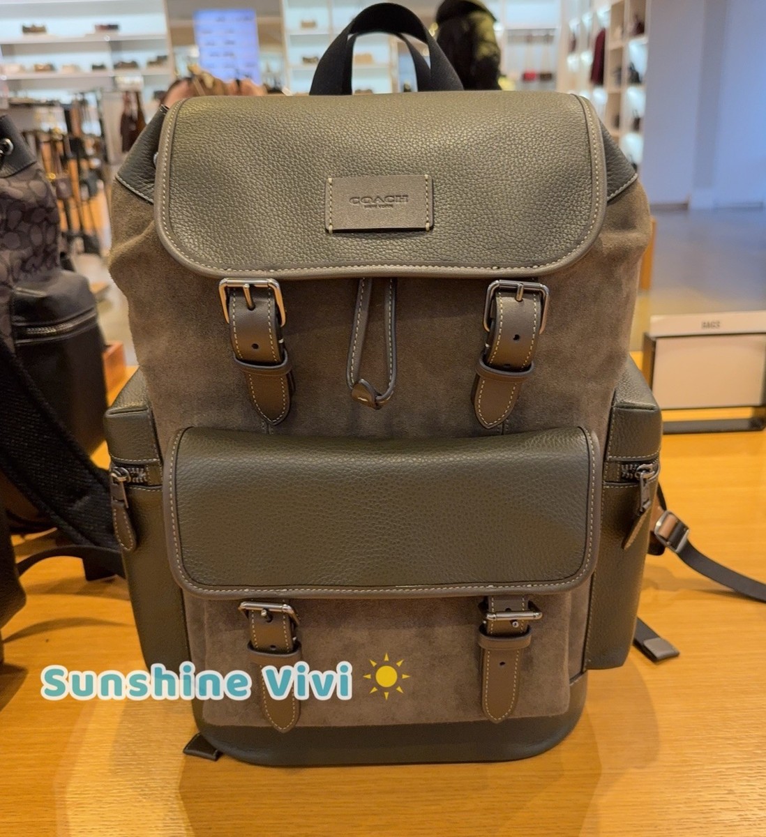 NWT Coach MEN's Sprint Backpack CCG12 suede 2025 Fall🔥🔥 Uniform