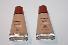 LOT/2 Covergirl Clean Liquid Foundation For Normal Skin 153 Sand Beige Sealed