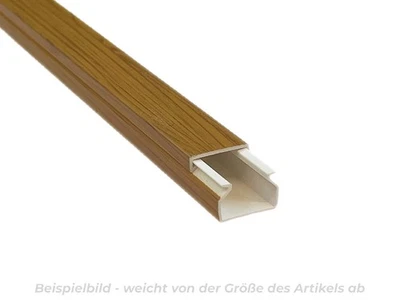 Kabelkanal 25x15 mm Eiche Holzoptik selbstklebend 1 m Kabelabdeckung - Bild 1 von 4
