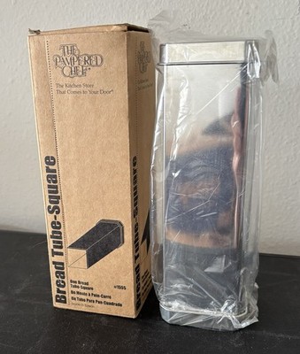 New Pampered Chef Bread Tube Square #1555 With Use/Care and Recipe Cards