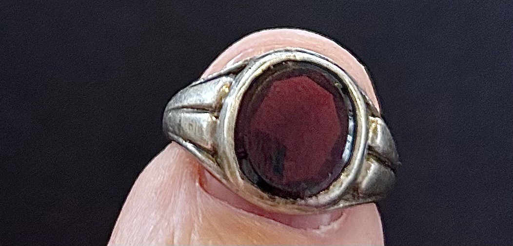 ruby silver ring - image 1