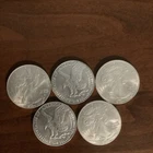 2024 Lot of 5 American Silver Eagle 1 oz BU Coins