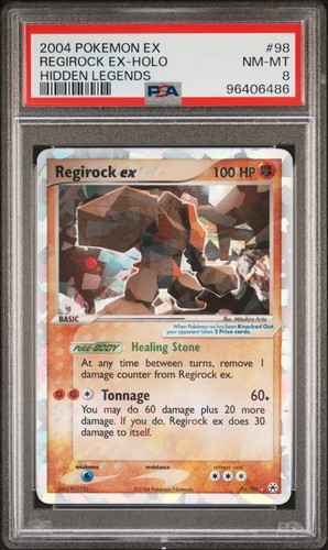 Regirock ex graded PSA 8 for sale on eBay