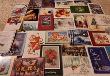 Lot of 105 Christmas Greetings Cards  Envelopes Assorted Designs Unused