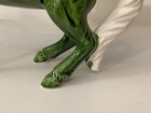Set of 3 Vintage Ceramic Horse Figurines 8” Green With White Manes-Tails  — photo 10