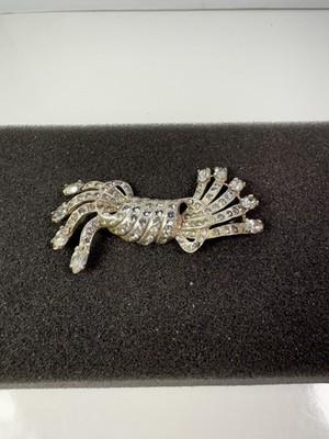 Vintage Eisenberg Circa 1945 Swirling Ribbon Brooch Pin Sterling Silver Signed