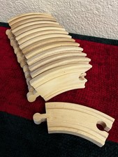 Thomas The Train Wooden Railway Train 4" Curved Tracks Lot of 15 Pieces