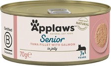 Applaws Natural Senior Wet Cat Food,Tuna with Salmon in a Soft Mousse Jelly 70g 615.57 per kilo