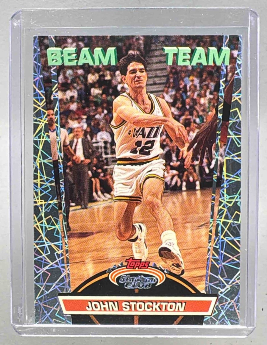 John Stockton 1992 Topps Stadium Club #11 Beam Team