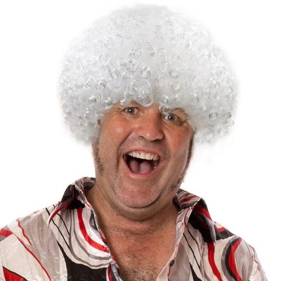 Unisex Short Fluffy Afro Wigs-Women Men Kinky Curly Disco Hippie Wig for Cost...