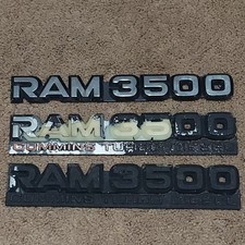 Dodge Ram 3500 Cummins Turbo Diesel - Emblems Badge Logo - Oem Genuine - 80s 90s