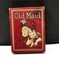 1920-30's Old MAID Card Game With Box & Instructions, Milton Bradley USA #4488