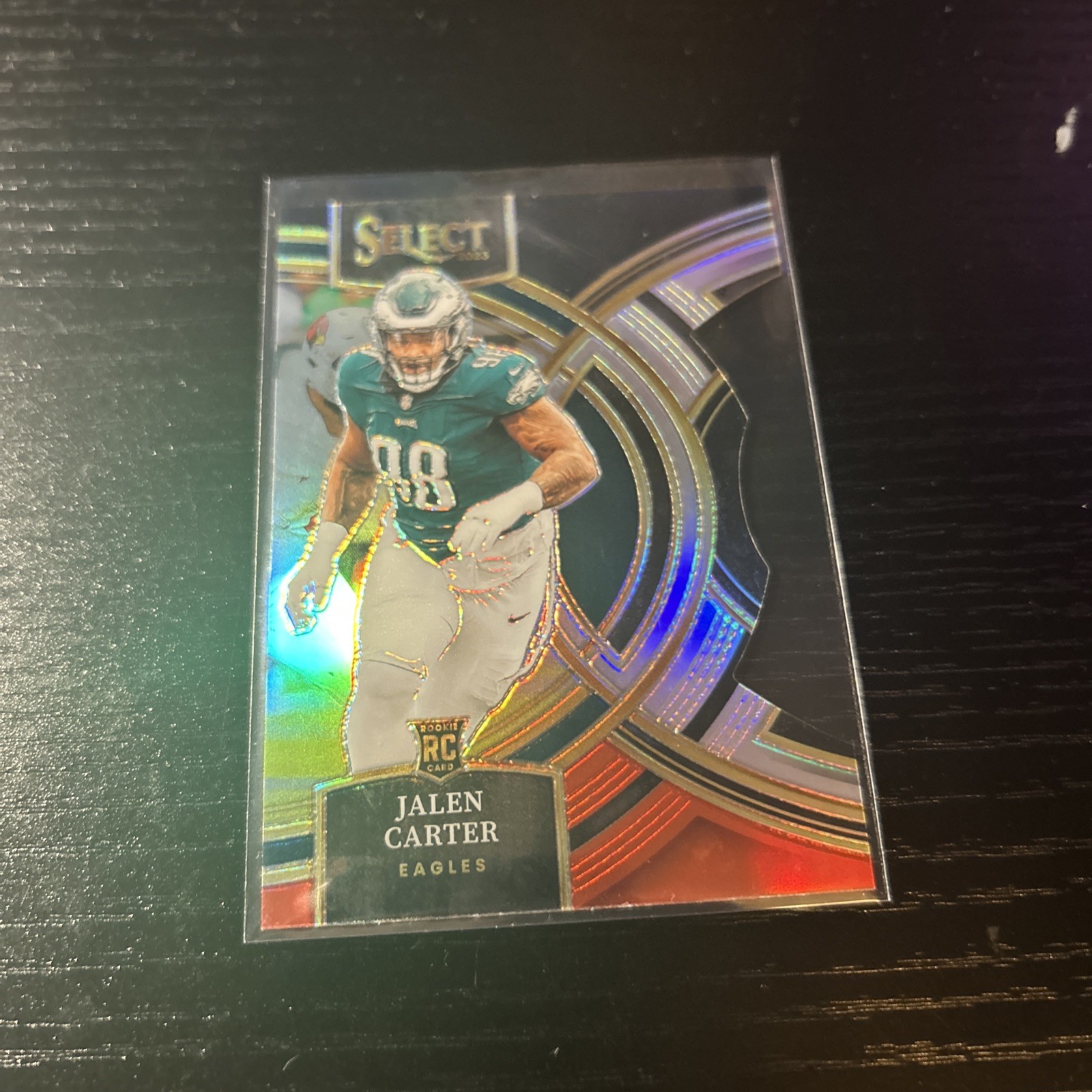 2023 Panini Select Premier Level Black & Red Prizm Die-Cut #171 Jalen Carter RC