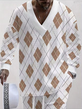 Men's Outfit 2 Piece Set Shirt  Pants Suit PLUS SIZE BIG 6XL