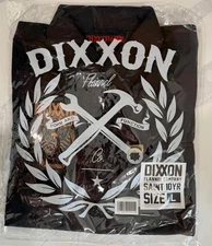 DIXXON Flannel Saint 10yr Black Brown Plaid Sz L Long Sleeve Snaps Up New