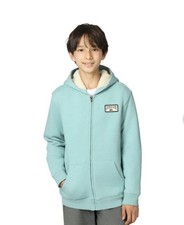 Quiksilver Youth Plush Lined Hoodie Heather Blue New with Tags Size 7/8 S