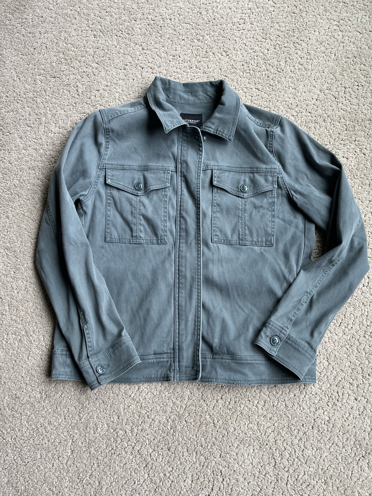 Liverpool Women's Green Basic Jacket Button Front… - image 1