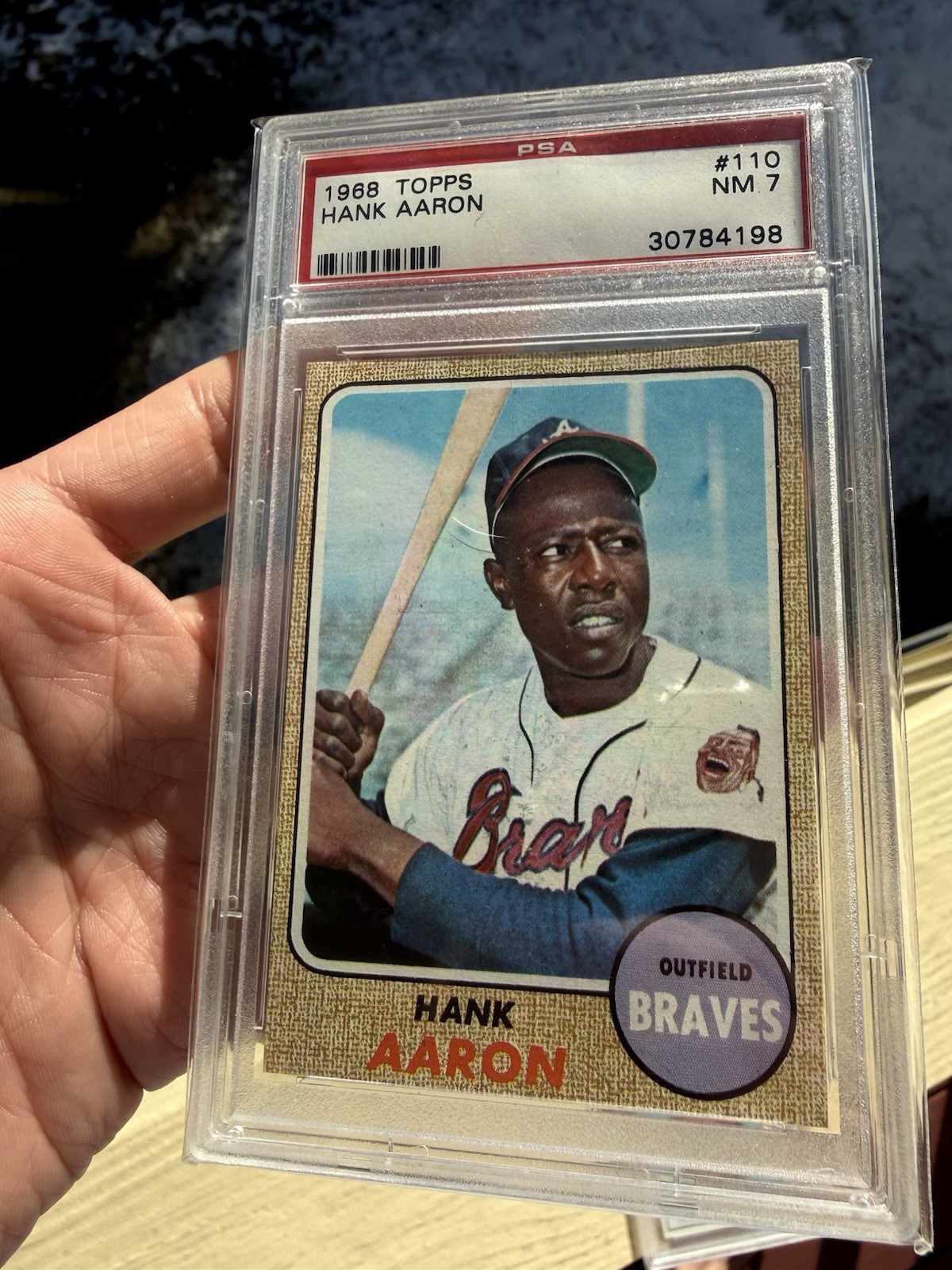 1968 Topps - Hank Aaron #110 PSA 7 NM Braves