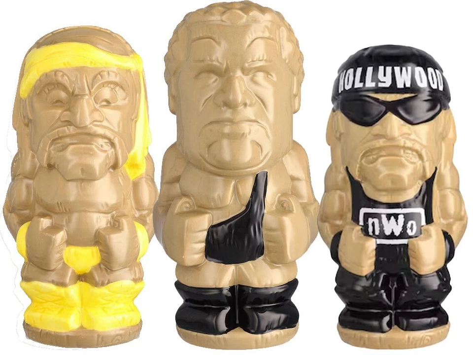 Geeki Tiki WWE Stone Cold Rock Hulk Hogan & Andre The Giant + Más Juego de 8 tazas Foto 2 de 4