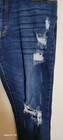 Kancan Straight Leg 13/30 Dark Wash Distress Jeans Mid Rise Ankle Length Stretch — photo 8