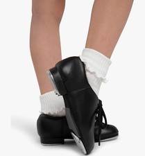 NEW IN BOX Capezio Adult Fluid Lace Up Tap Shoes-CG17-BLACK-ADULT Size 7.5W
