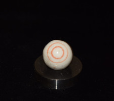 🧐👉Antique German⬛🟥🟨 China double⭕⭕doughnut bullseye clay marble size .625"