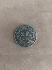 MONETA ARGENTO 2 FRANCHI SVIZZERA HELVETIA 1920  (6832)