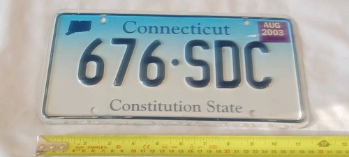 U.S. NUMBER PLATE CONNECTICUT AUG 2003 (MO)