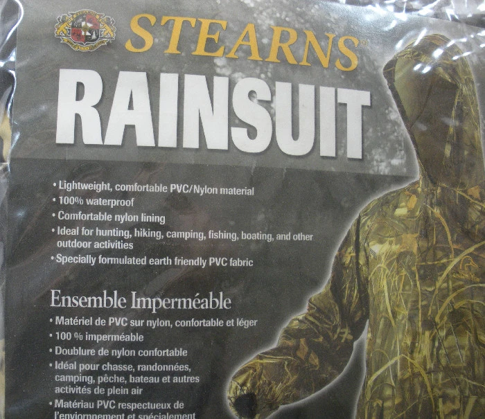 Stearns 8155MAX4-M Two-Piece Nylon PVC Rainsuit Size Medium Max4 Camo - Image 2 of 4