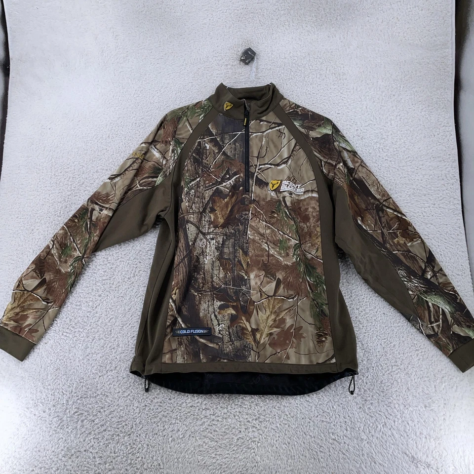 Chaqueta Scent Blocker 1/4 Cremallera Grande Realtree Camuflada UnderGuard XLT Cold Fusion Foto 2 de 4