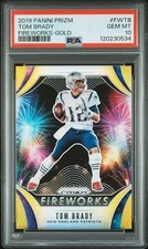 2019 Prizm Fireworks Tom Brady Gold Prizm 10/10 FINAL YEAR W/ PATS LOW POP