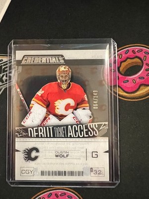 2023 Upper Deck Credentials Debut Ticket Access Acetate /149 Dustin Wolf