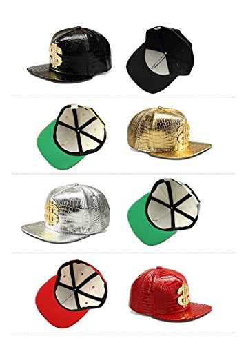 Hip Hop Hat,Flat-Brimmed Hat,Rock Cap,Adjustable Snapback Hat One Size Black image 5