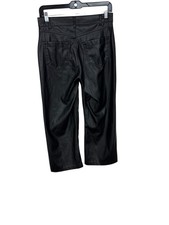 Old Navy womens faux leather pants size 2 P biker y2k tagged high rise wide leg