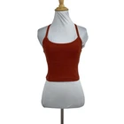 Beyond Yoga Tank Top Women S Small Rust Slim Cutout Racerback Shelf Bra Cropped
