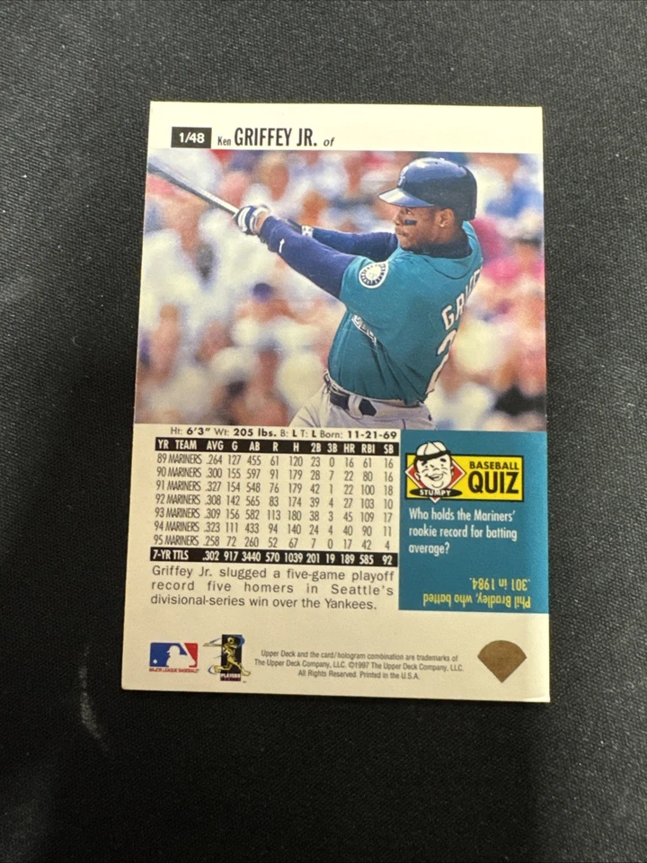 Ken Griffey Jr. Cardzillion FOLZ MINI UD COLLECTORS CHOICE 1997 RARE Vending SP - Image 3 of 3