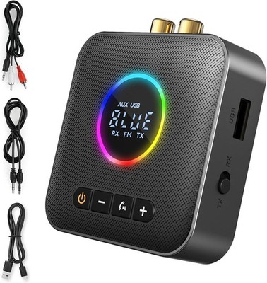 2 IN1 Bluetooth 5.0 Empfänger 3.5mm AUX Cinch Buchse Hifi Wireless Audio Adapter