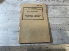 ORIGINAL WWII US EQUIPMENT, CLOTHING, TENT PITCHING FIELD MANUAL 1940