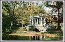 Vtg 1978 Pushkin Catherine Park Marble Bridge USSR Chrome Postcard K027