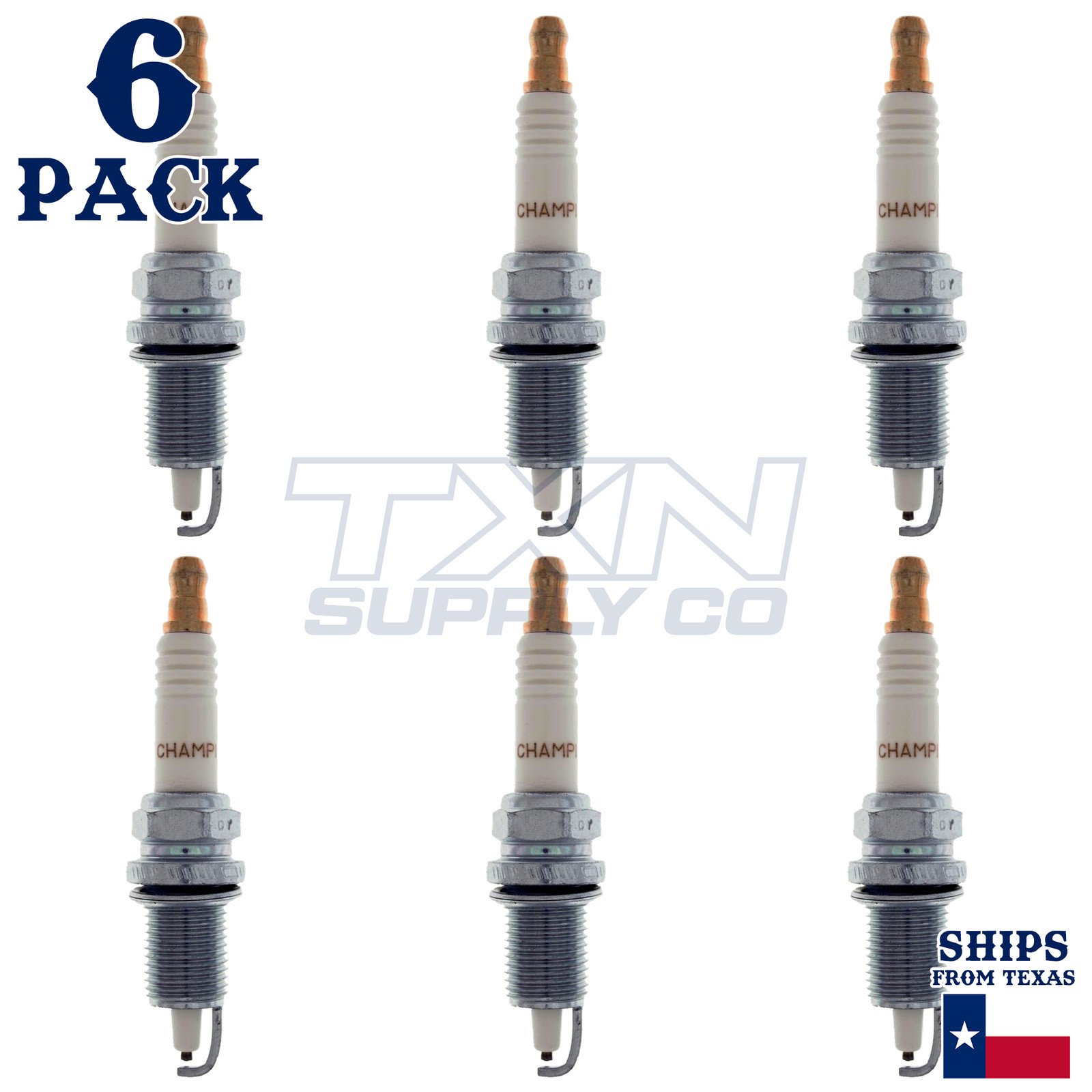Champion 7919 Double Platinum Spark Plug QC10PEPB - 6 Pack